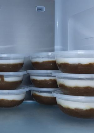 Foto resep Puding kacang hijau saus vla fiber cream