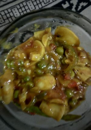 A picture of Masala Matar Mushroom.