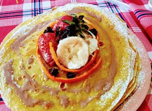 Una foto de Panqueques moros- pancake moro