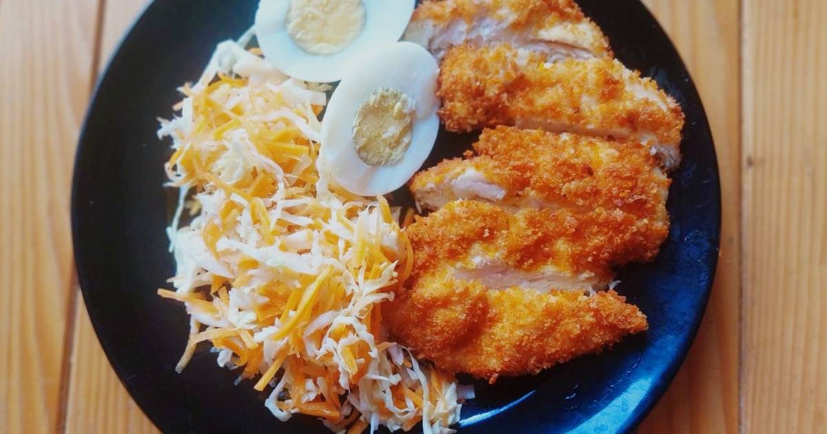 Resep Chicken Katsu Ala Hokben (diet #34) Oleh Ria Mamanya Tata - Cookpad