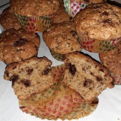 A picture of Banana chocolate Muffins.