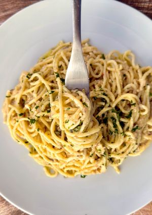 Szardíniás spagetti recept fotója