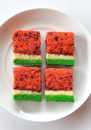 Foto resep Bolu Kukus Semangka