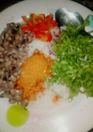 A picture of Wake da shinkafa d mai d yaji.