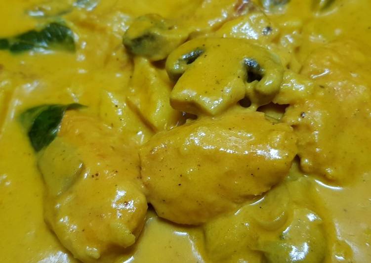 تندوري بالكريمه والفطر..🍄