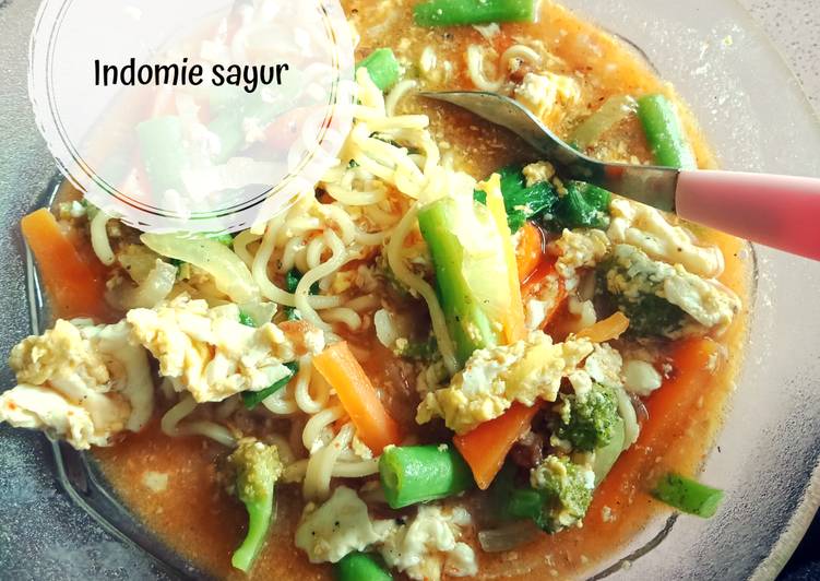 Resep Indomie &#39;tek-tek&#39; sayur, Lezat