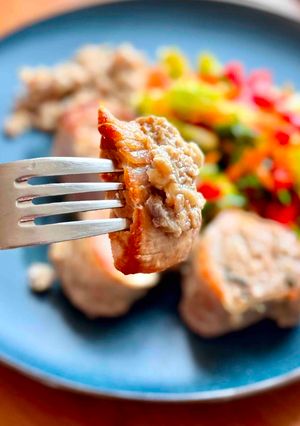 A picture of Seared Pork Medallions in Creamy Mushroom Sauce from Tastypinch.