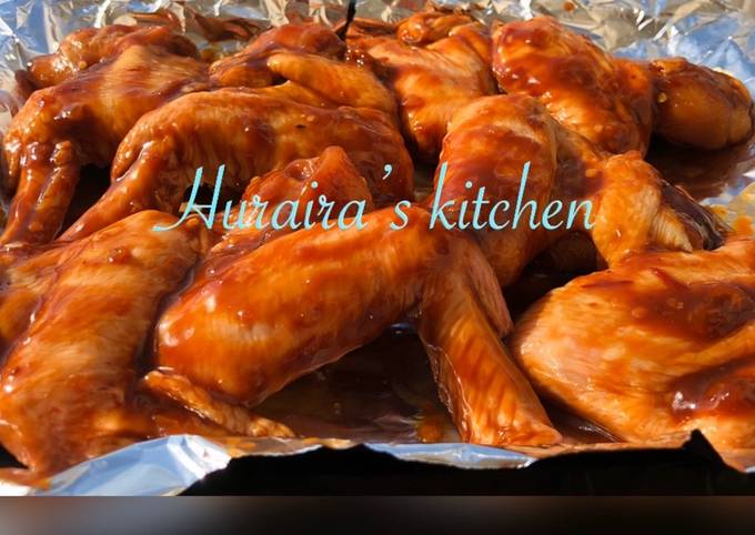 Sticky chicken wings Recipe by hurairau0027s kitchen - Cookpad