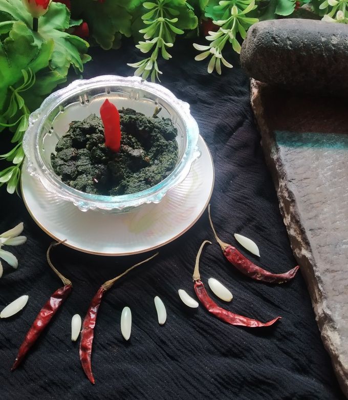 ভাজা শুকনো লঙ্কা দিয়ে কুমড়ো পাতা বাটা ( bhaja shukno lonka diye kumro pata bata recipe in Bengal রেসিপির প্রধান ছবি