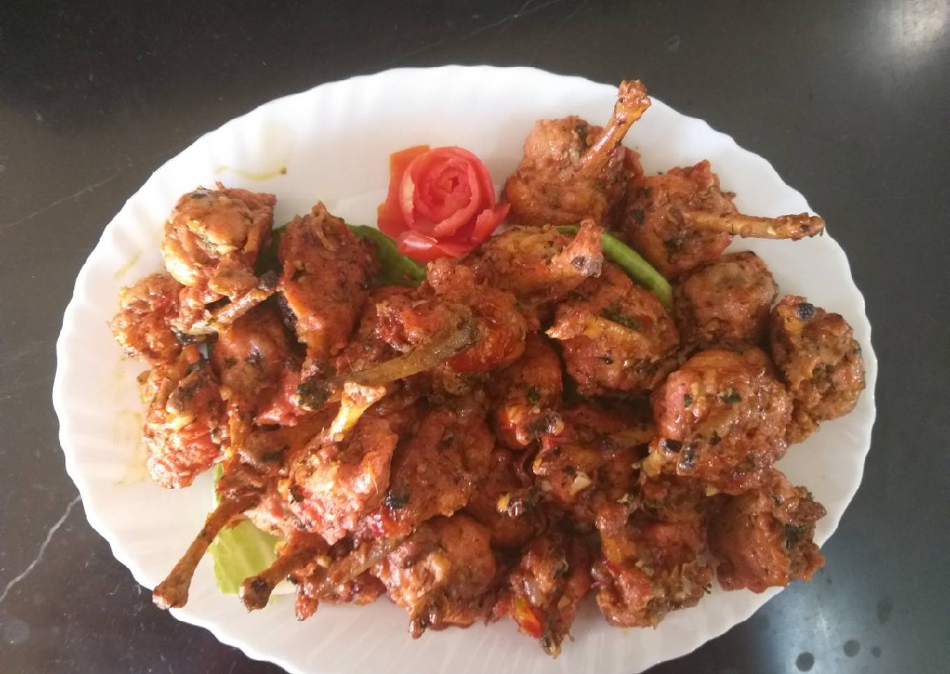 Chicken shezwan lollipops