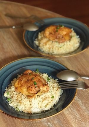 A picture of Baked Chicken Rice.