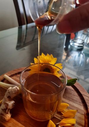 Hình của món Trà gừng sả mật ong.