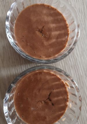 Une photo de Crème dessert chocolat cœur miel 🐻
