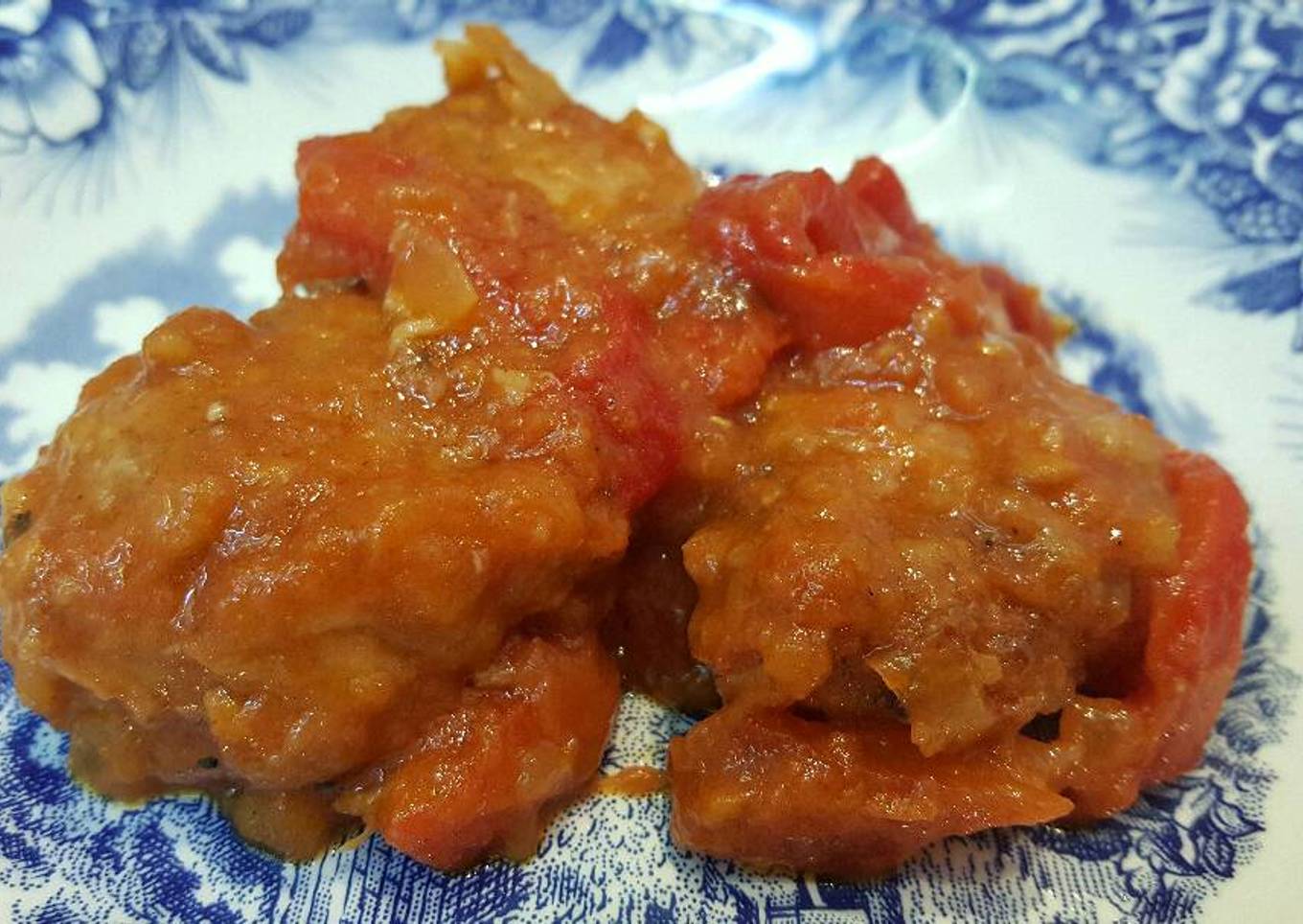 Albóndigas con pimientos