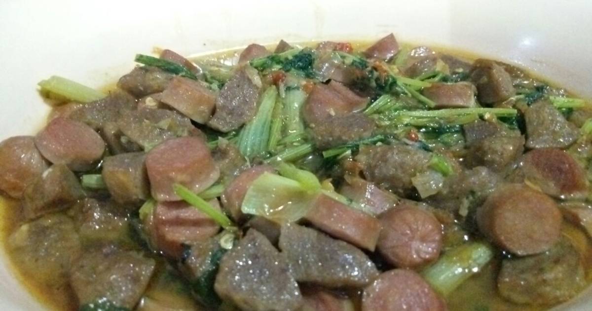 Resep Tumis Sawi Hijau Bakso Dan Sosis ~mudah No Ribet~ Oleh Dina