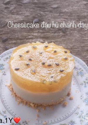 Hình của món Cheesecake đậu hũ chanh dây.