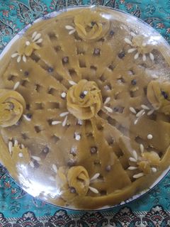 عکسی از دستور حلوای آرد نخودچی و آرد گندم
