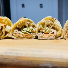 A picture of Chicken wraps.