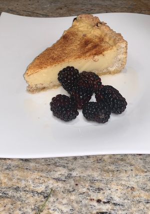 A picture of South African Milk Tart / Melktert.