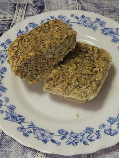 Una foto de Pan de avena y chía al microondas