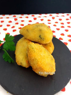 Una foto de Croquetas de pollo y espinacas