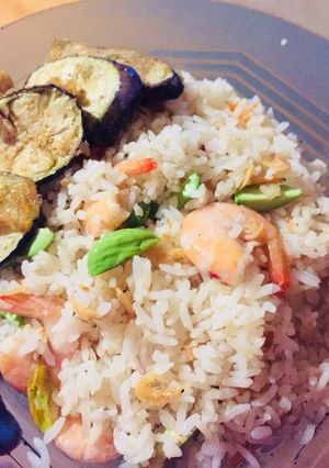 Foto resep Nasi goreng udang, rebon, petai pedas