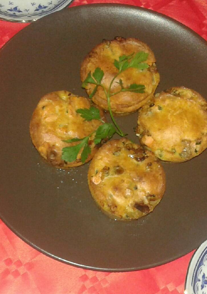 Una foto de Muffins de salmón y gambas