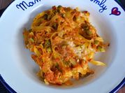 Una foto di tagliatelle al forno