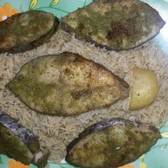 A picture of Surmai Pulao Hara Masala.