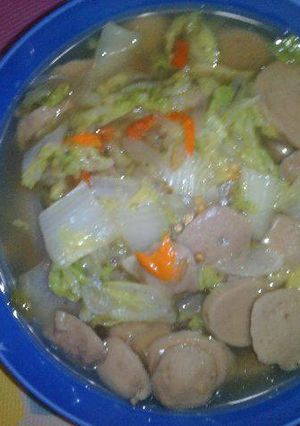 Foto resep tumis sawi putih with Bakso