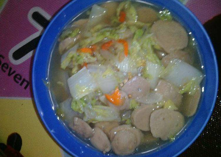 Anti Ribet, Membuat tumis sawi putih with Bakso Simpel