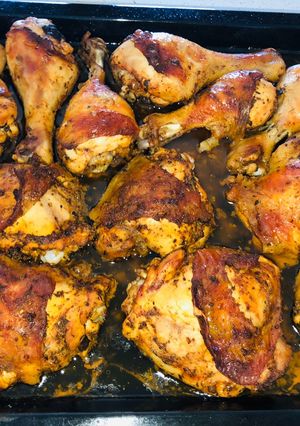 Una foto de Pollo asado al estilo peruano