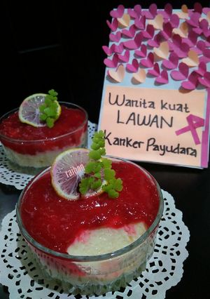 Foto resep Tahu Custard Strawberry 💪Lawan Kanker💪