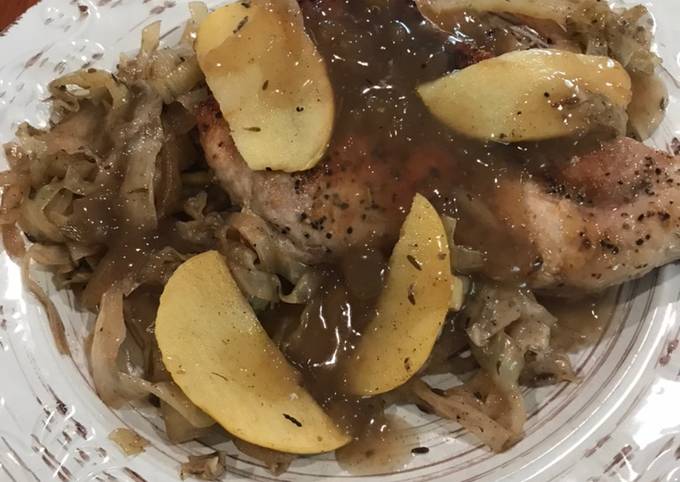 Recipe of Ultimate Pork with Apples, Cabbage, and Fennel