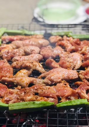 Hình của món Vú heo nướng.