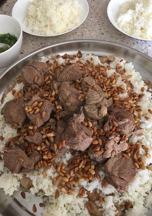 صورة لوصفة فتة فلسطينية باللحمة والشراك