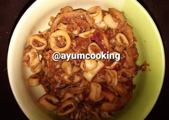 Resep Cumi Jamur Oseng Mercon oleh Ayum - Cookpad