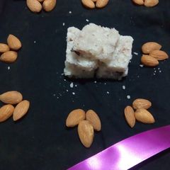 A picture of Nariyal khoya ki barfi.