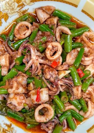 Foto resep Cumi oseng buncis pedas