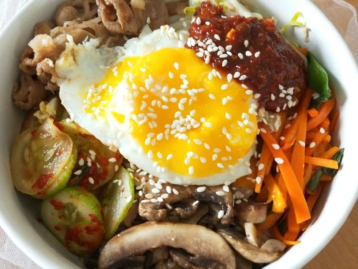 Easy Steps to Prepare Recipes Bibimbap the Delicious Make You Drink.