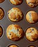 Muffins com gotas de chocolate