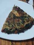 Tortilla de beterraga y espinaca