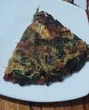 Tortilla de beterraga y espinaca