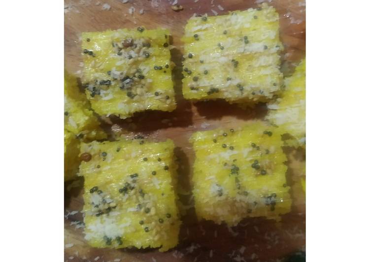 Khaman Dhokla (in oven)