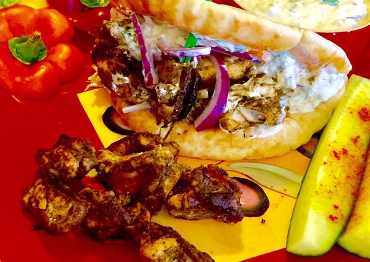 Recipe of Award-winning Chicken Souvlaki Wrap/Roll With Tzatziki Sauce