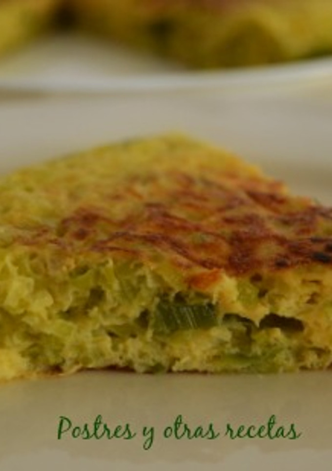 Una foto de Tortilla de puerros