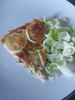 Une photo de Quiche oignon chèvre & miel
