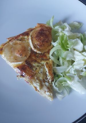 Une photo de Quiche oignon chèvre & miel