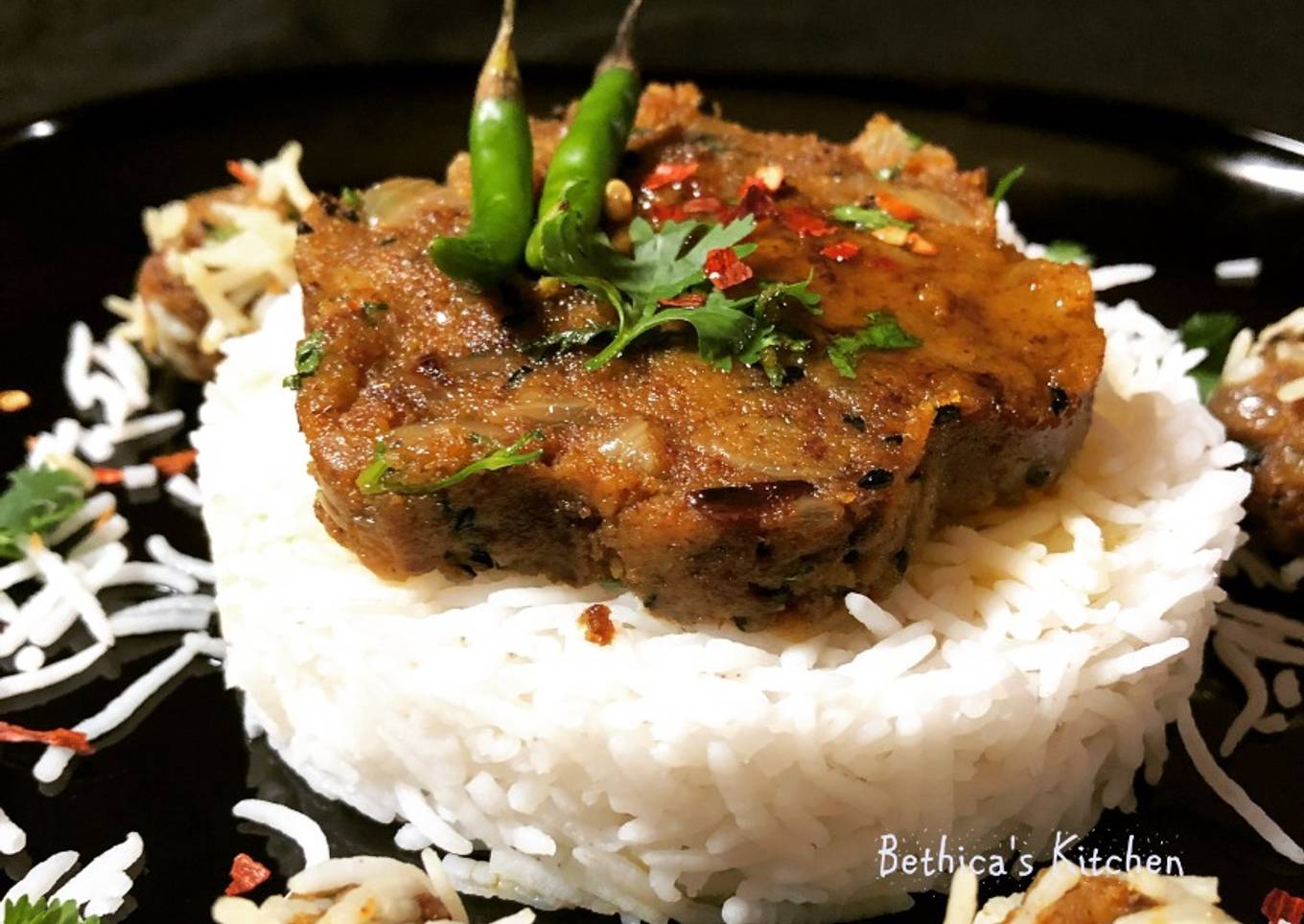Chingri Mah Bata (pawn chutney)