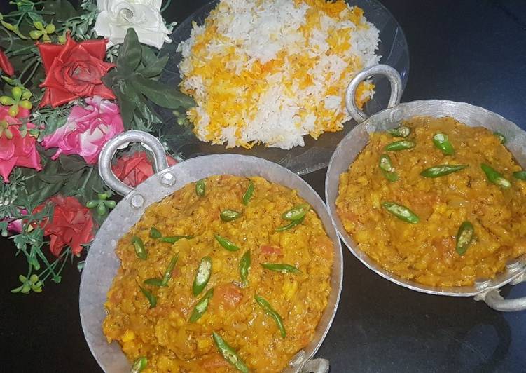 How to Make Perfect Dam allu with colourful zeera rice
